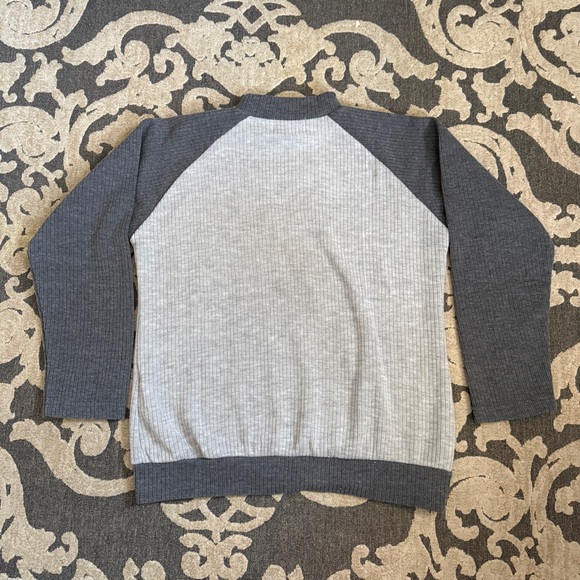 Fendi Gray and Charcoal Logo Crew Neck Sweater - Picture 3 of 7